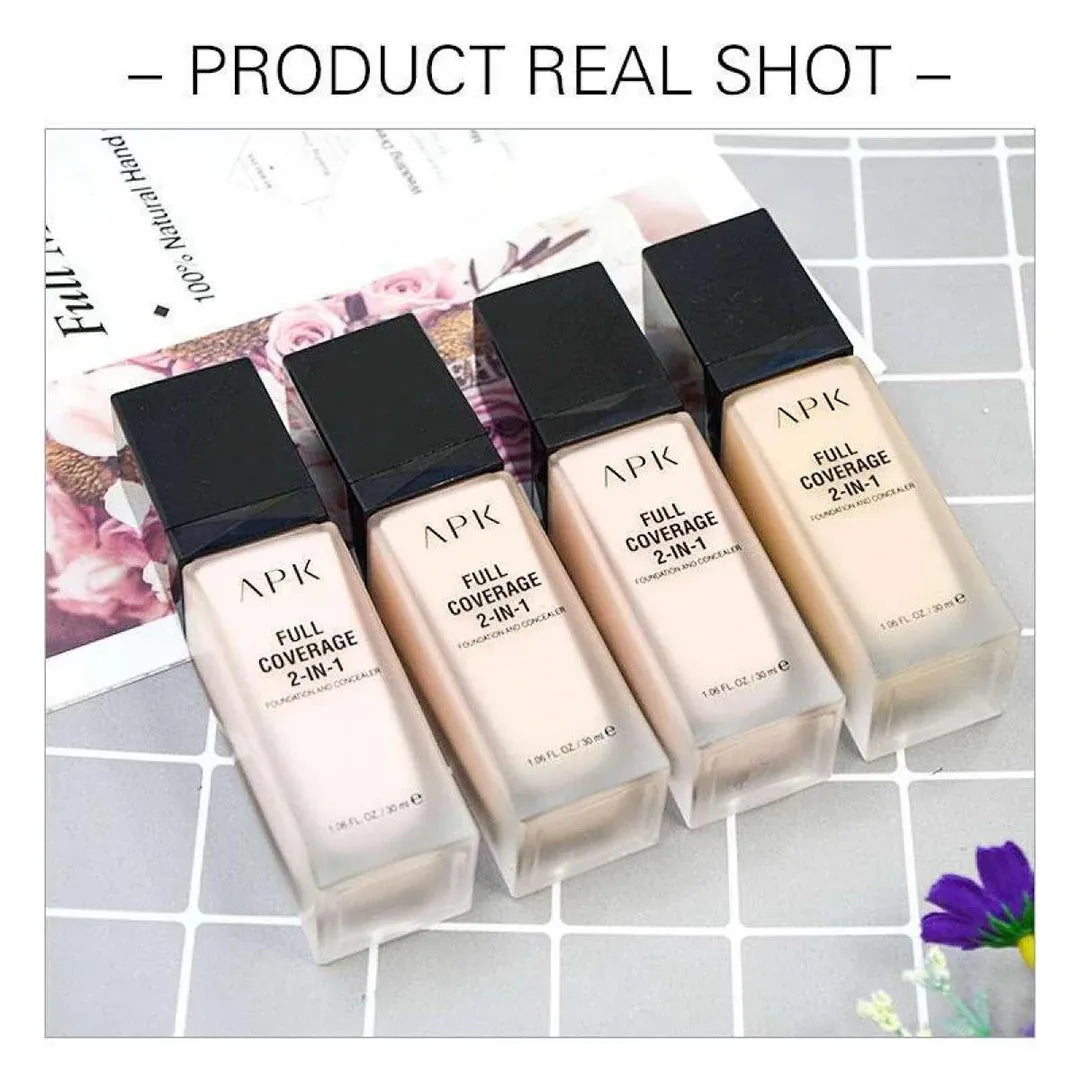 APK Full Coverage Foundation & Concealer 2-in-1 – Flawless Finish