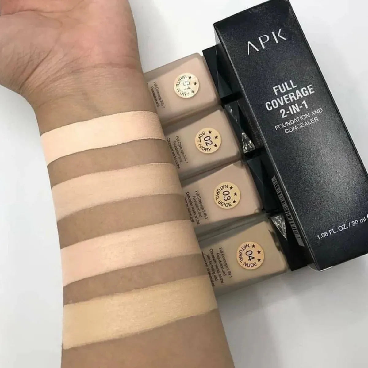 APK Full Coverage Foundation & Concealer 2-in-1 – Flawless Finish