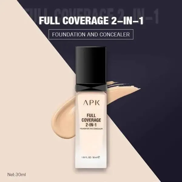 APK Full Coverage Foundation & Concealer 2-in-1 – Flawless Finish