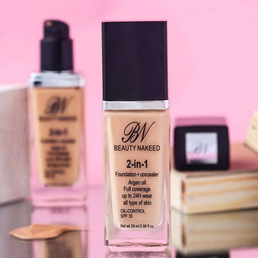BN Beauty Nakeed 2-in-1 Foundation & Concealer with Argan Oil – SPF35