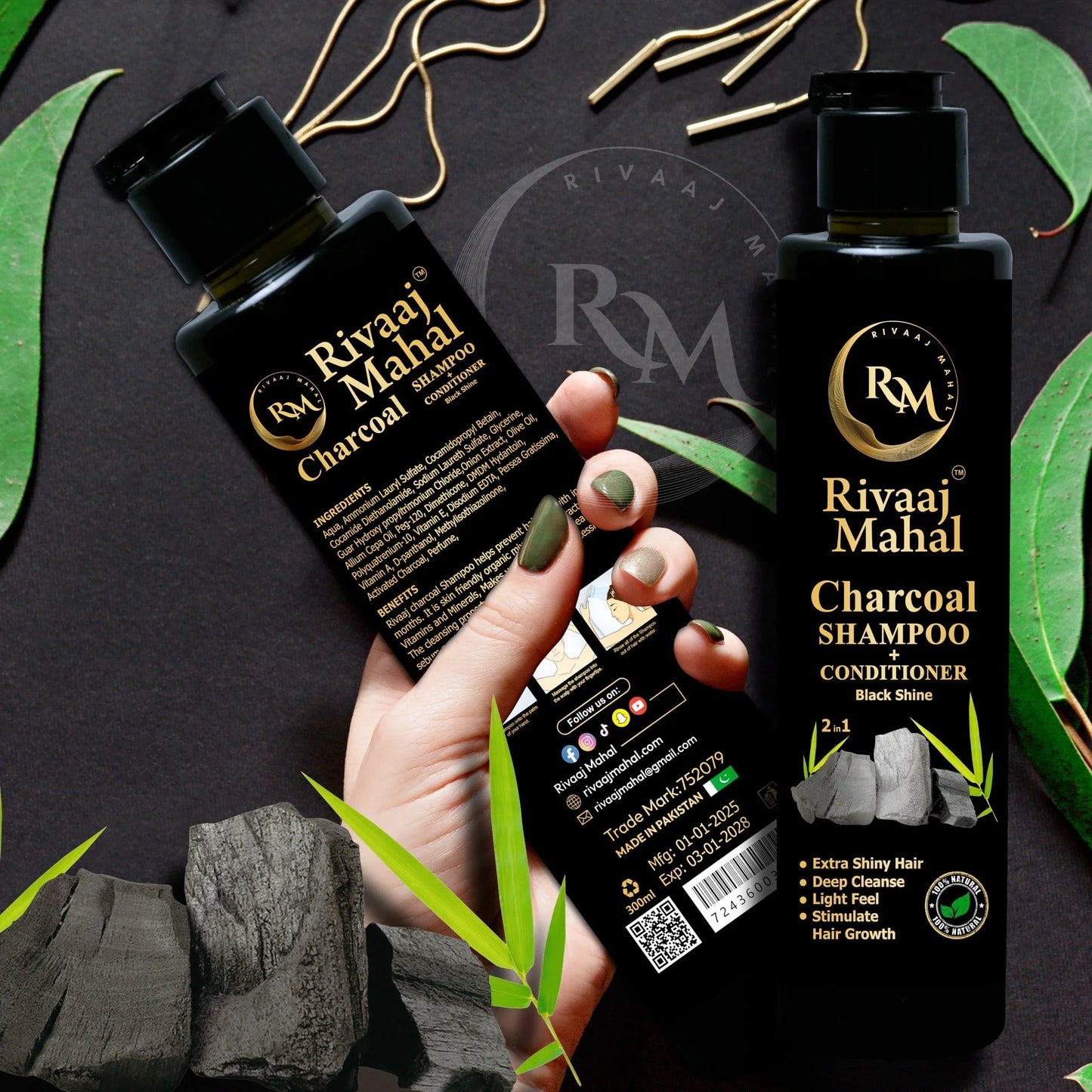 Rivaaj Mahal Hair Oil & Organic Shampoo (Pack of 2)