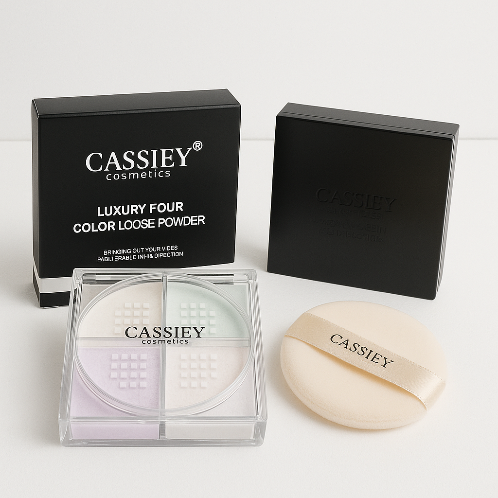 Cassiey Luxury Four Color Loose Powder | Flawless Finish