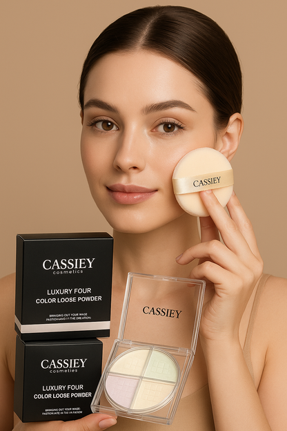Cassiey Luxury Four Color Loose Powder | Flawless Finish