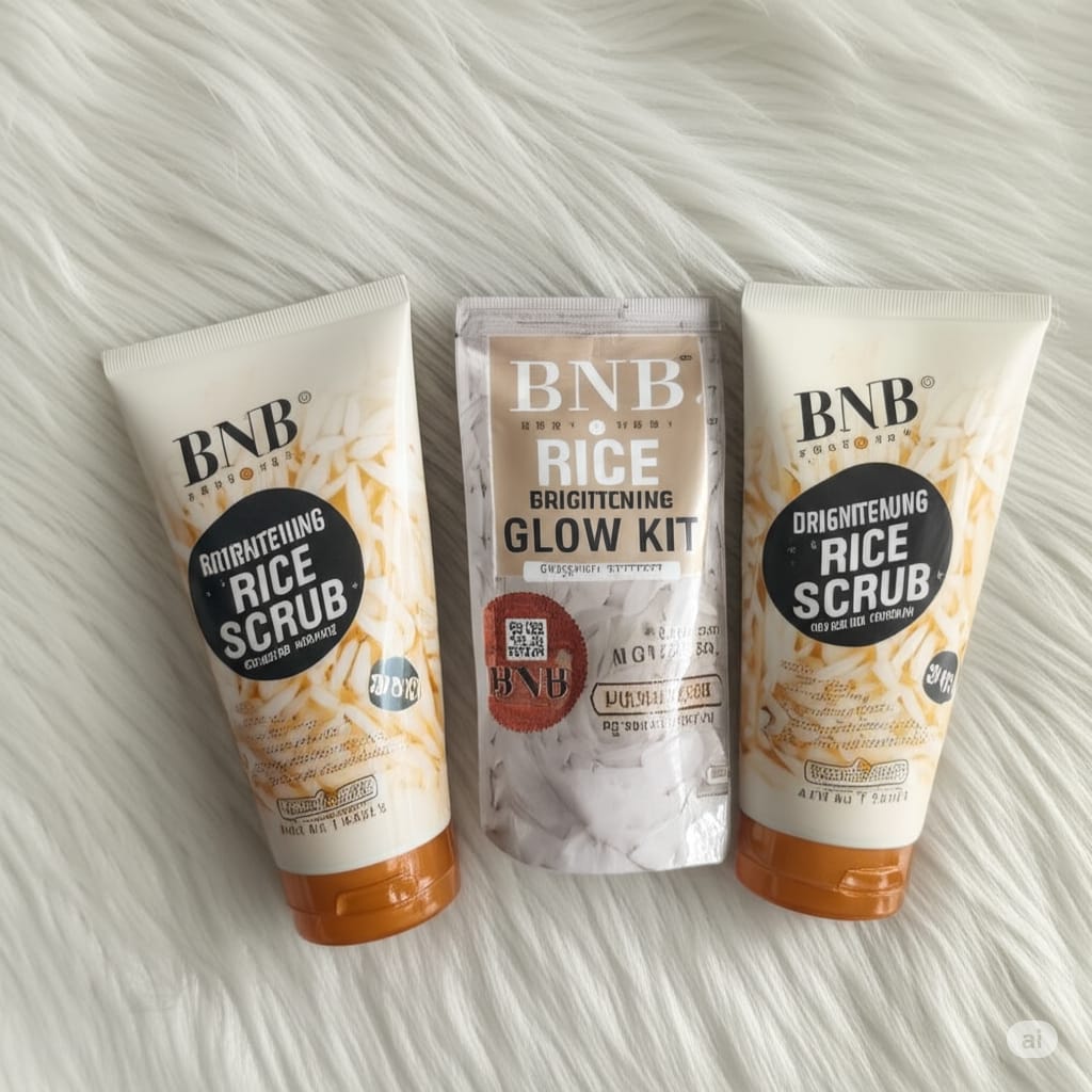 BNB Rice Brightening Glow Kit – 3-Step Skincare Set