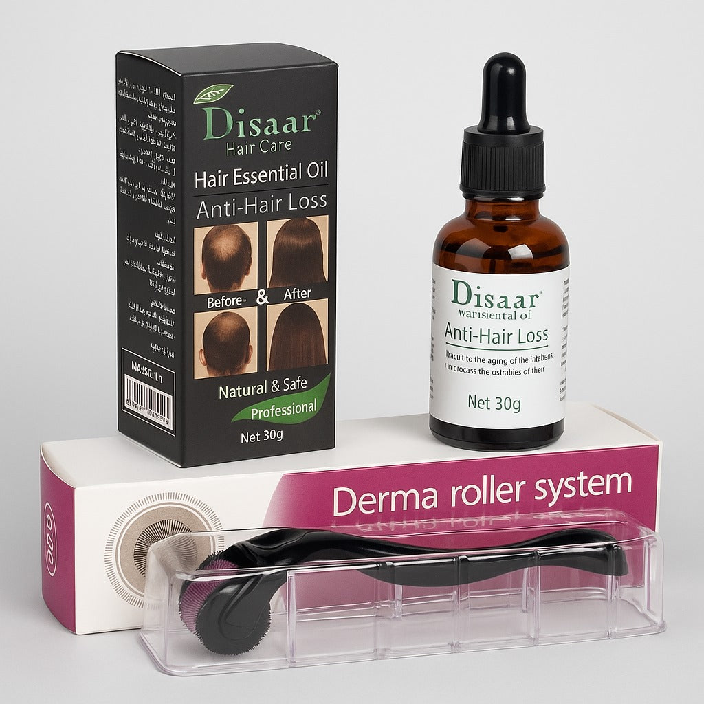 Disaar Hair Growth Serum with Derma Roller - Anti-Hair Loss