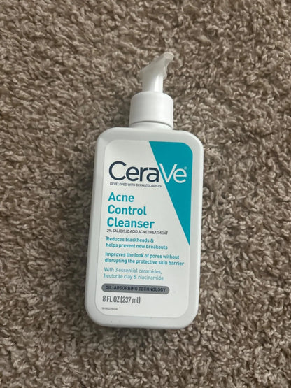 CeraVe Acne Control Cleanser – 2% Salicylic Acid