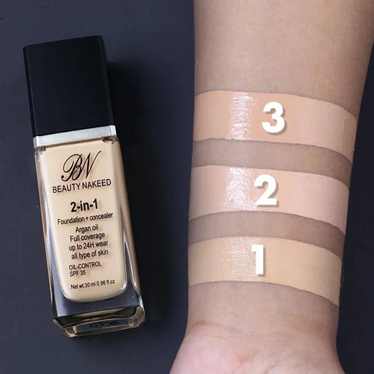 BN Beauty Nakeed 2-in-1 Foundation &amp; Concealer with Argan Oil – SPF35