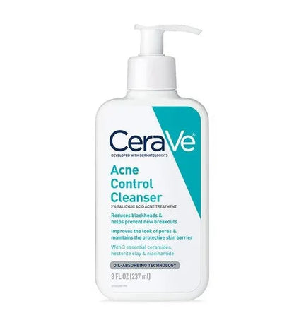CeraVe Acne Control Cleanser – 2% Salicylic Acid