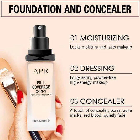 APK Full Coverage Foundation & Concealer 2-in-1 – Flawless Finish