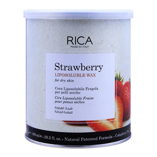 RICA Strawberry Liposoluble Wax 800ml – For Dry Skin